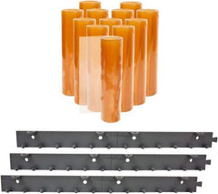 Aleco - 6' Door Width x 8' Door Height PVC Smooth Strip Door Kit - Light Beige Tint - Americas Industrial Supply