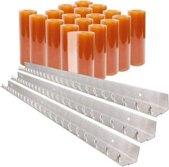 Aleco - 12' Door Width x 12' Door Height PVC Smooth Strip Door Kit - Light Beige Tint - Americas Industrial Supply