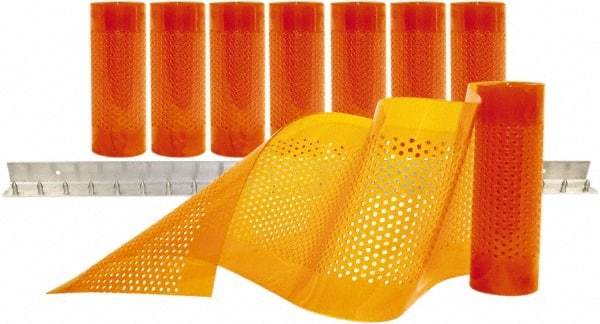 Aleco - 4' Door Width x 7' Door Height PVC AmberTech Anti-Insect Strip Door Kit - Amber - Americas Industrial Supply