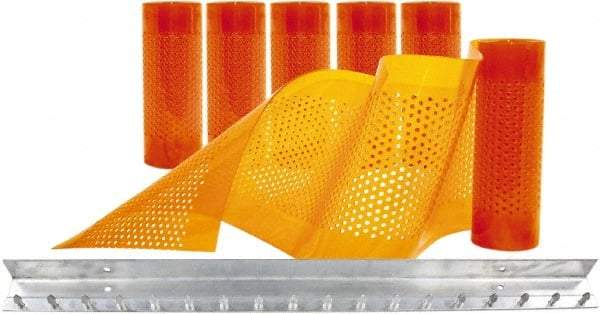 Aleco - 3' Door Width x 7' Door Height PVC AmberTech Anti-Insect Strip Door Kit - Amber - Americas Industrial Supply