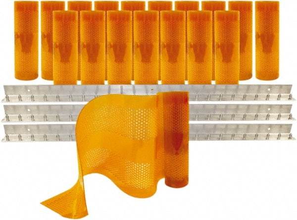 Aleco - 12' Door Width x 12' Door Height PVC AmberTech Anti-Insect Strip Door Kit - Amber - Americas Industrial Supply