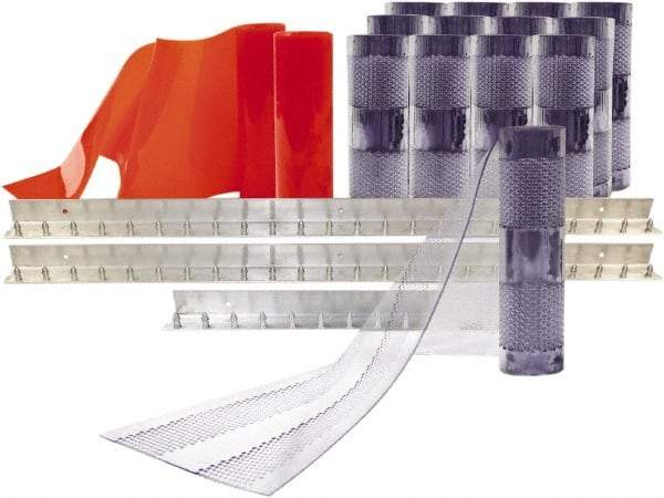 Aleco - 10' Door Width x 12' Door Height PVC Clear Smooth Anti-Insect Strip Door Kit - Clear - Americas Industrial Supply