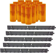 Aleco - 10' Door Width x 10' Door Height PVC AmberTech Anti-Insect Strip Door Kit - Amber - Americas Industrial Supply