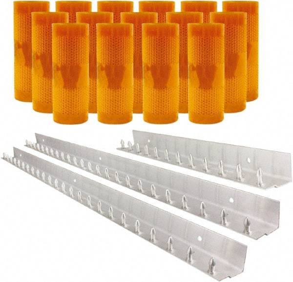 Aleco - 10' Door Width x 12' Door Height PVC AmberTech Anti-Insect Strip Door Kit - Amber - Americas Industrial Supply