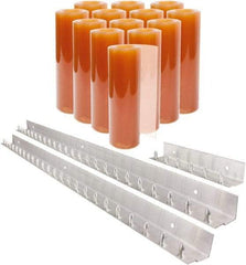 Aleco - 9' Door Width x 9' Door Height PVC Smooth BioClear Strip Door Kit - Light Beige Tint - Americas Industrial Supply
