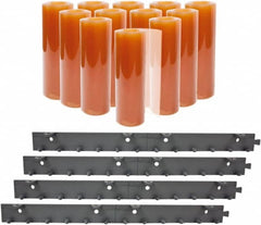 Aleco - 8' Door Width x 8' Door Height PVC Smooth Strip Door Kit - Light Beige Tint - Americas Industrial Supply