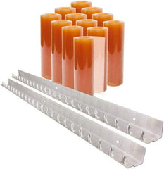 Aleco - 8' Door Width x 8' Door Height PVC Smooth Strip Door Kit - Light Beige Tint - Americas Industrial Supply