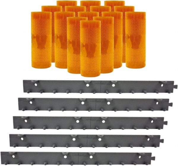 Aleco - 10' Door Width x 12' Door Height PVC AmberTech Anti-Insect Strip Door Kit - Amber - Americas Industrial Supply