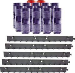 Aleco - 10' Door Width x 12' Door Height PVC Clear Smooth Anti-Insect Strip Door Kit - Clear - Americas Industrial Supply