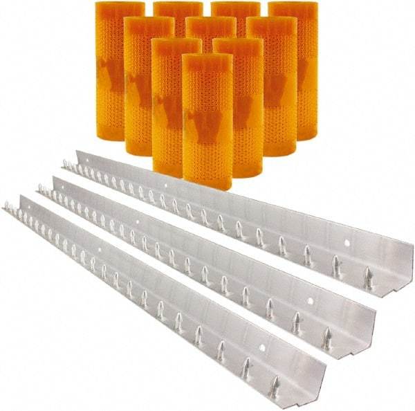 Aleco - 7' Door Width x 10' Door Height PVC AmberTech Anti-Insect Strip Door Kit - Amber - Americas Industrial Supply