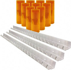 Aleco - 7' Door Width x 10' Door Height PVC AmberTech Anti-Insect Strip Door Kit - Amber - Americas Industrial Supply