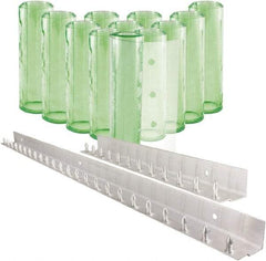 Aleco - 6' Door Width x 8' Door Height PVC Clear Smooth Antistatic Strip Door Kit - Light Green Tint - Americas Industrial Supply