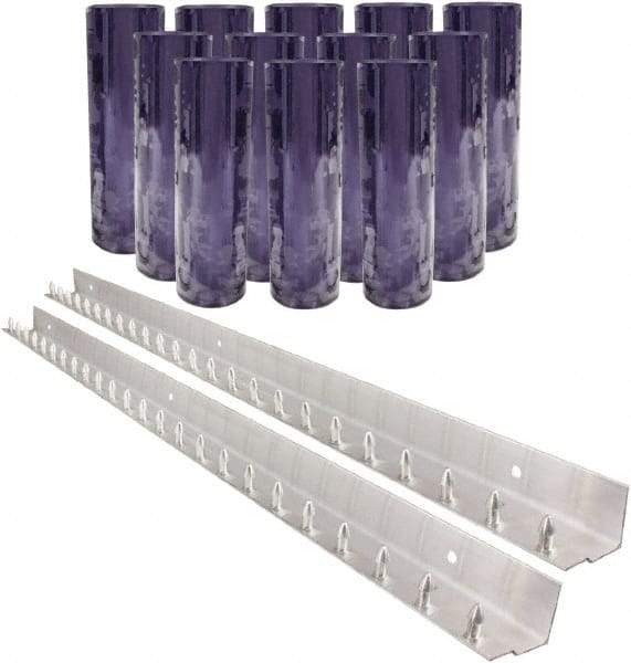 Aleco - 8' Door Width x 10' Door Height PVC Clear Smooth Strip Door Kit - Clear - Americas Industrial Supply