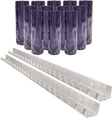 Aleco - 8' Door Width x 10' Door Height PVC Clear Smooth Strip Door Kit - Clear - Americas Industrial Supply