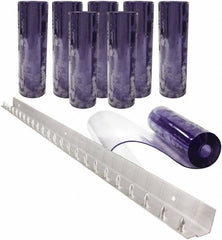 Aleco - 4' Door Width x 7' Door Height PVC Clear Smooth Strip Door Kit - Clear - Americas Industrial Supply