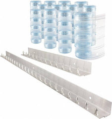 Aleco - 6' Door Width x 8' Door Height PVC Clear Ribbed Strip Door Kit - Clear - Americas Industrial Supply