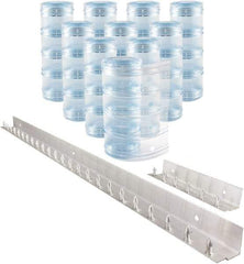Aleco - 5' Door Width x 8' Door Height PVC Clear Ribbed Strip Door Kit - Clear - Americas Industrial Supply