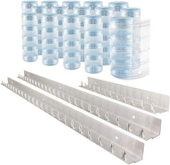 Aleco - 10' Door Width x 12' Door Height PVC Clear Ribbed Strip Door Kit - Clear - Americas Industrial Supply