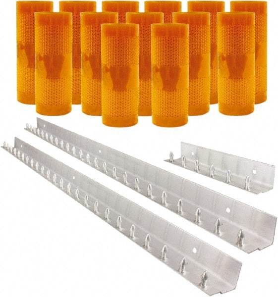 Aleco - 9' Door Width x 9' Door Height PVC AmberTech Anti-Insect Strip Door Kit - Amber - Americas Industrial Supply