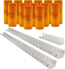 Aleco - 9' Door Width x 9' Door Height PVC AmberTech Anti-Insect Strip Door Kit - Amber - Americas Industrial Supply