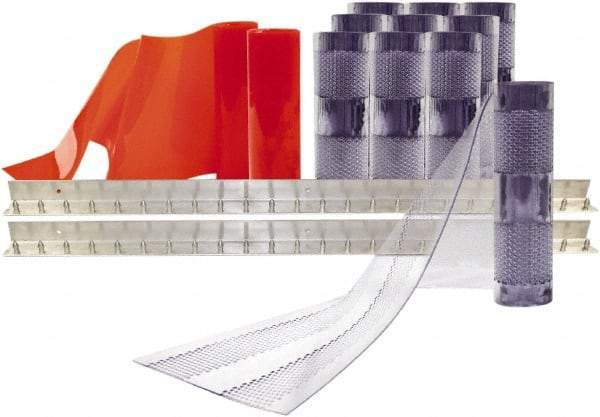 Aleco - 8' Door Width x 10' Door Height PVC Clear Smooth Anti-Insect Strip Door Kit - Clear - Americas Industrial Supply