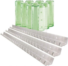 Aleco - 7' Door Width x 10' Door Height PVC Clear Smooth Antistatic Strip Door Kit - Light Green Tint - Americas Industrial Supply