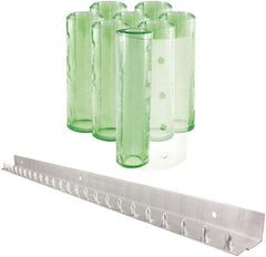 Aleco - 4' Door Width x 8' Door Height PVC Clear Smooth Antistatic Strip Door Kit - Light Green Tint - Americas Industrial Supply