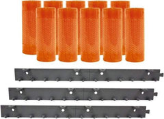 Aleco - 5' Door Width x 8' Door Height PVC AmberTech Anti-Insect Strip Door Kit - Amber - Americas Industrial Supply