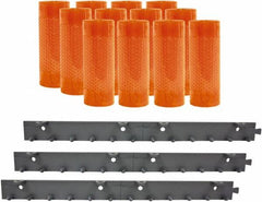 Aleco - 6' Door Width x 8' Door Height PVC AmberTech Anti-Insect Strip Door Kit - Amber - Americas Industrial Supply