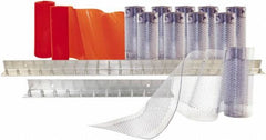 Aleco - 6' Door Width x 8' Door Height PVC Clear Smooth Anti-Insect Strip Door Kit - Clear - Americas Industrial Supply