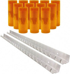 Aleco - 8' Door Width x 10' Door Height PVC AmberTech Anti-Insect Strip Door Kit - Amber - Americas Industrial Supply