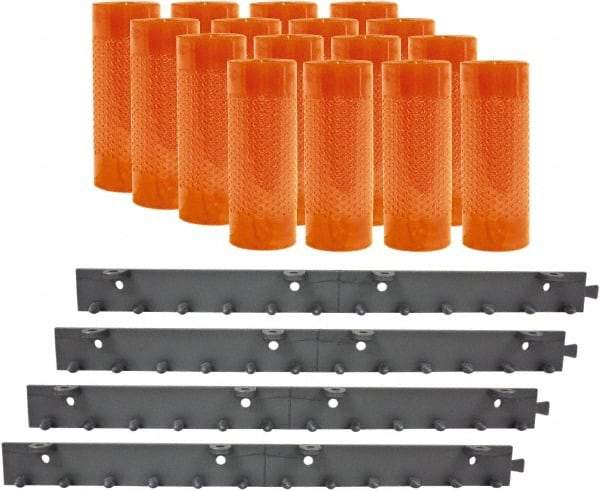 Aleco - 8' Door Width x 8' Door Height PVC AmberTech Anti-Insect Strip Door Kit - Amber - Americas Industrial Supply