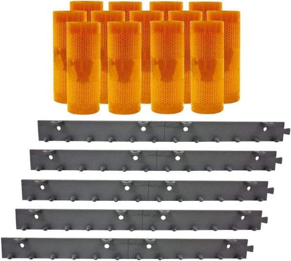 Aleco - 9' Door Width x 9' Door Height PVC AmberTech Anti-Insect Strip Door Kit - Amber - Americas Industrial Supply