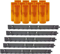 Aleco - 9' Door Width x 9' Door Height PVC AmberTech Anti-Insect Strip Door Kit - Amber - Americas Industrial Supply
