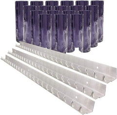 Aleco - 12' Door Width x 12' Door Height PVC Clear Smooth Strip Door Kit - Clear - Americas Industrial Supply
