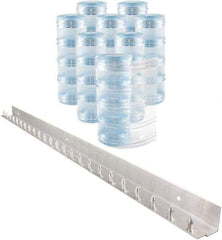 Aleco - 4' Door Width x 8' Door Height PVC Clear Ribbed Strip Door Kit - Clear - Americas Industrial Supply