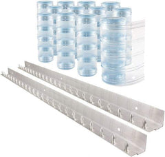 Aleco - 8' Door Width x 10' Door Height PVC Clear Ribbed Strip Door Kit - Clear - Americas Industrial Supply