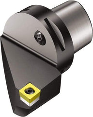 Sandvik Coromant - Right Hand Cut, Size C4, CCMT 09T308 Insert Compatiblity, External Modular Turning & Profiling Cutting Unit Head - 27mm Ctr to Cutting Edge, 50mm Head Length, Through Coolant, Series CoroTurn 107 - Americas Industrial Supply