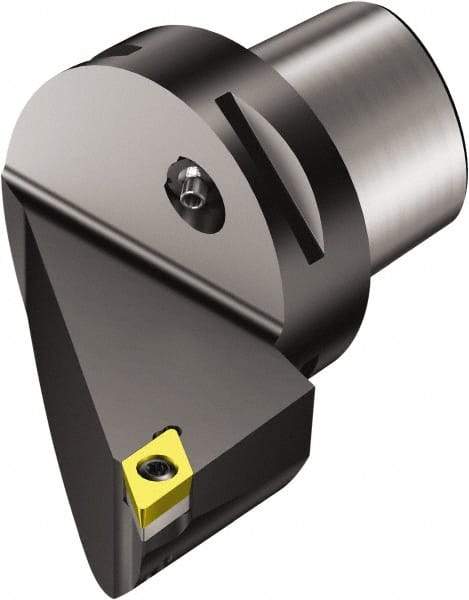 Sandvik Coromant - Right Hand Cut, Size C5, DCMT 3(2.5)2 Insert Compatiblity, Modular Turning & Profiling Cutting Unit Head - 35mm Ctr to Cutting Edge, 60mm Head Length, Through Coolant, Series CoroTurn 107 - Americas Industrial Supply