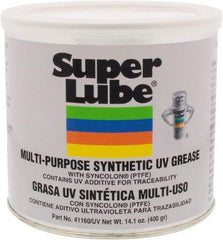 Synco Chemical - 14.1 oz Canister Synthetic Lubricant w/PTFE General Purpose Grease - Translucent White, Food Grade, 450°F Max Temp, NLGIG 2, - Americas Industrial Supply