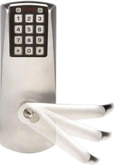 Kaba Access - 1-3/4 to 2-1/4" Door Thickness, Satin Chrome Finish, Combination Entry Deadbolt with Key Override - Field Set Handling, Key Override, 6 or 7 Pin Cylinder - Americas Industrial Supply
