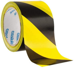 PRO-SAFE - 200' Long x 3" Wide Roll, Polyethylene, Black & Yellow Barricade Tape - Message: Shipping - Americas Industrial Supply