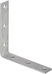 National Mfg. - 6" Long x 1-1/8" Wide, Galvanized Steel, Corner Brace - Galvanized - Americas Industrial Supply