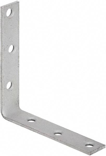 National Mfg. - 5" Long x 1" Wide, Galvanized Steel, Corner Brace - Galvanized - Americas Industrial Supply