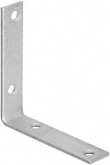 National Mfg. - 4" Long x 7/8" Wide, Galvanized Steel, Corner Brace - Galvanized - Americas Industrial Supply