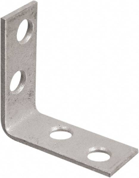 National Mfg. - 1-1/2" Long x 5/8" Wide, Galvanized Steel, Corner Brace - Galvanized - Americas Industrial Supply