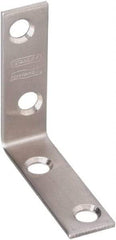 National Mfg. - 2" Long x 5/8" Wide, Stainless Steel, Corner Brace - Stainless Steel Coated - Americas Industrial Supply