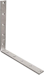 National Mfg. - 10" Long x 1-1/4" Wide, Steel, Corner Brace - Zinc Plated - Americas Industrial Supply