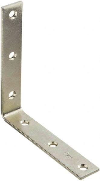 National Mfg. - 6" Long x 1-1/8" Wide, Steel, Corner Brace - Zinc Plated - Americas Industrial Supply