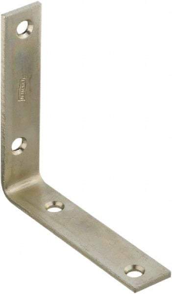 National Mfg. - 4 Inch Long x 7/8 Inch Wide, Steel, Corner Brace - Zinc Plated - Americas Industrial Supply